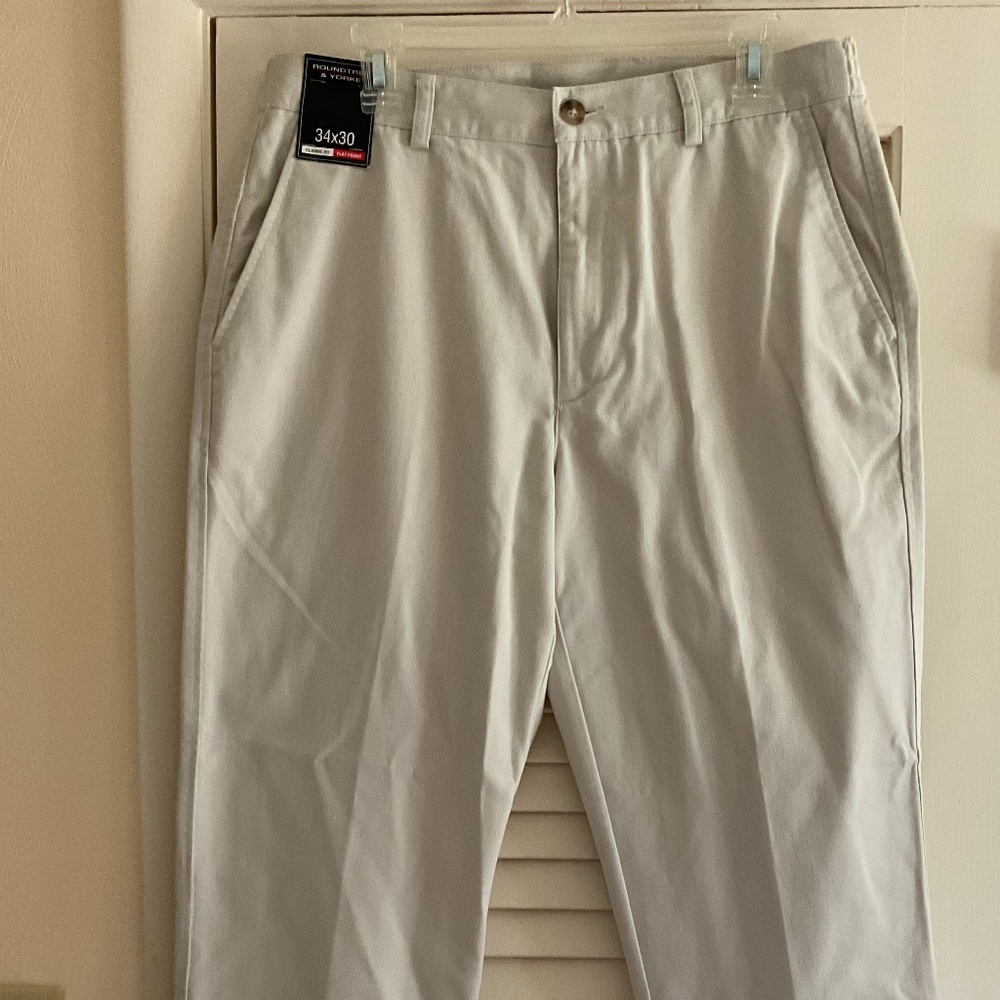 NWT ROUNDTREE&YORK Sandstone Classic Fit Man Pants Size 34/30